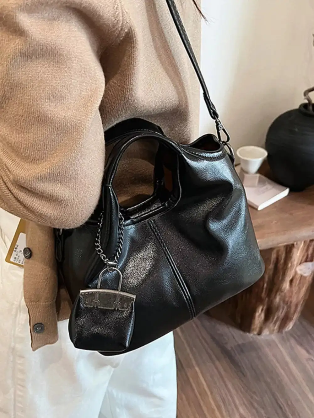 Classic Charm Faux Leather Crossbody