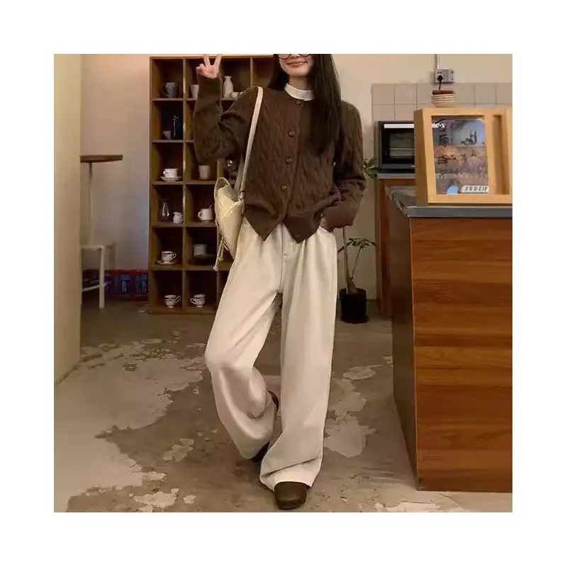 Women's Knit Cable-Knit Vintage-Inspired Cardigan