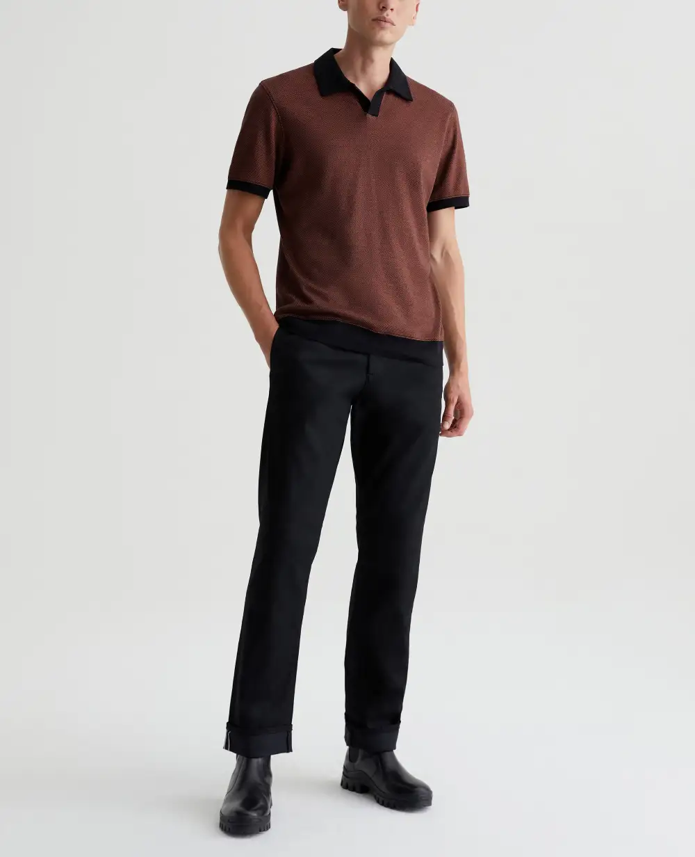Men's Check Pattern Polo Shirt