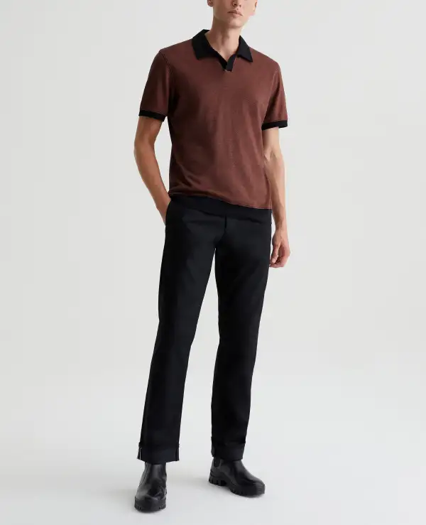 Men's Check Pattern Polo Shirt