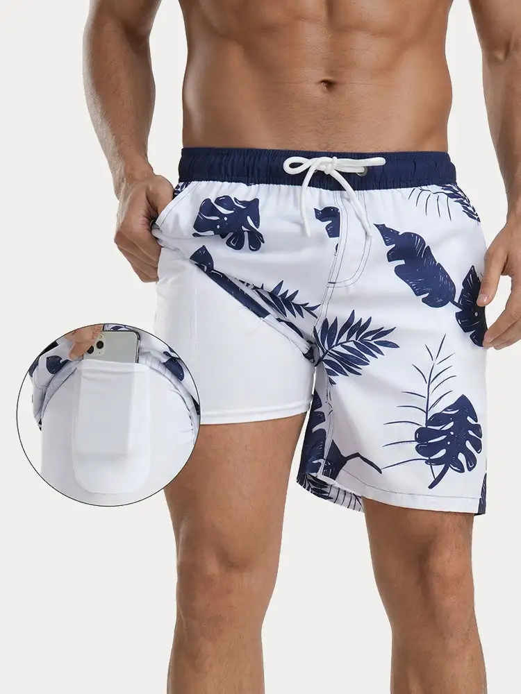 Printed Swim Trunks