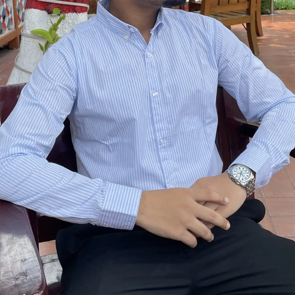 Everyday Pinstripe Soft Cotton Men's Formal Shirt
