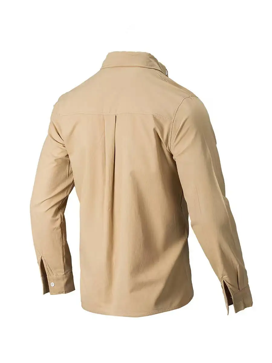 Polyester Button Down Collared Shirt