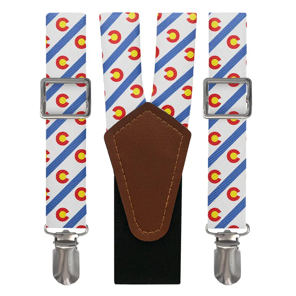 Classic Coordinated Stripe Pattern Suspenders
