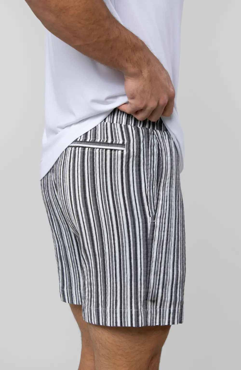 Men's Striped Modal Blend Drawcord Shorts