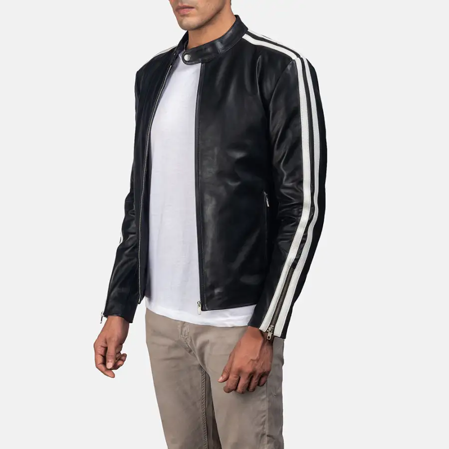 Men's Classic Workwear Biker Leather Jacket