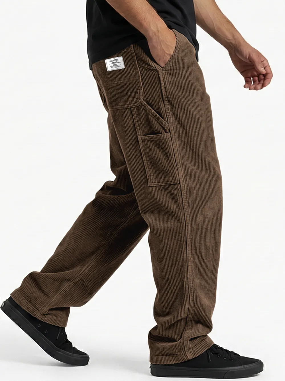 Corduroy Seamed Detail Pants