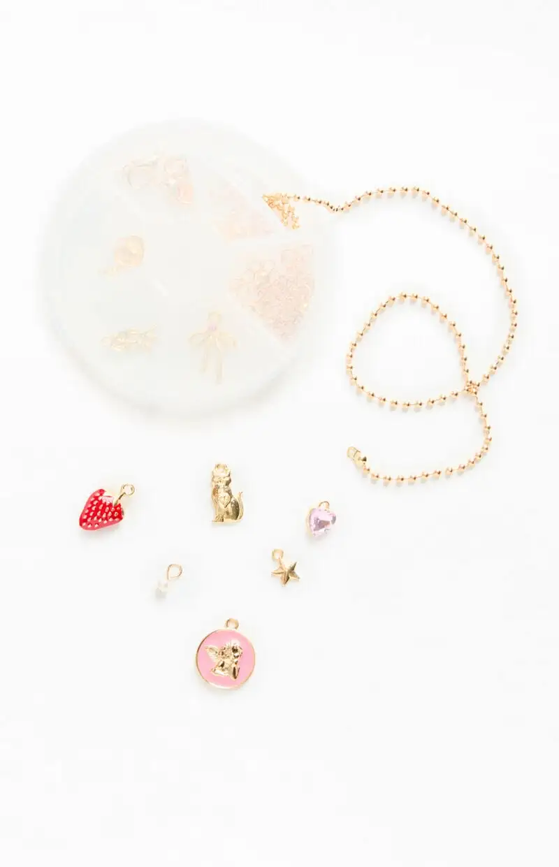 LA Hearts Gold DIY Cham Necklace & Bracelet Kit
