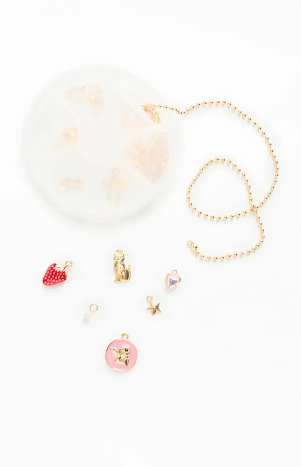 LA Hearts Gold DIY Cham Necklace & Bracelet Kit