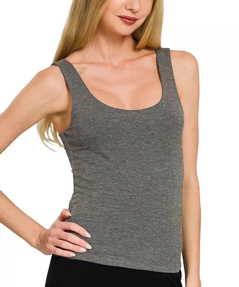 Everyday Scoop-Neck Knit Tank Top
