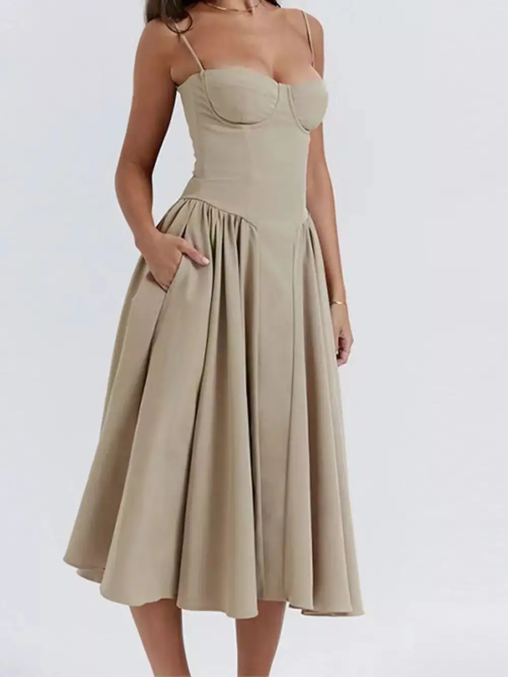 Easy Fit Sleeveless Midi Dress