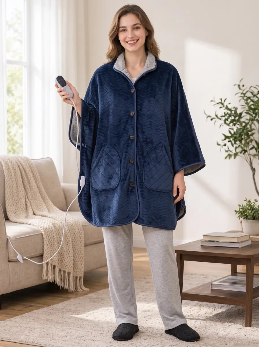 Textured Wearable Heated Blanket