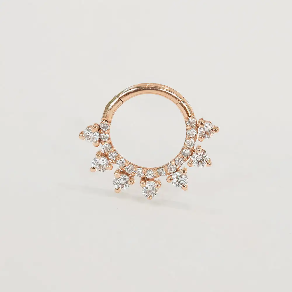 Refined Diamond Clicker Hoop Earring