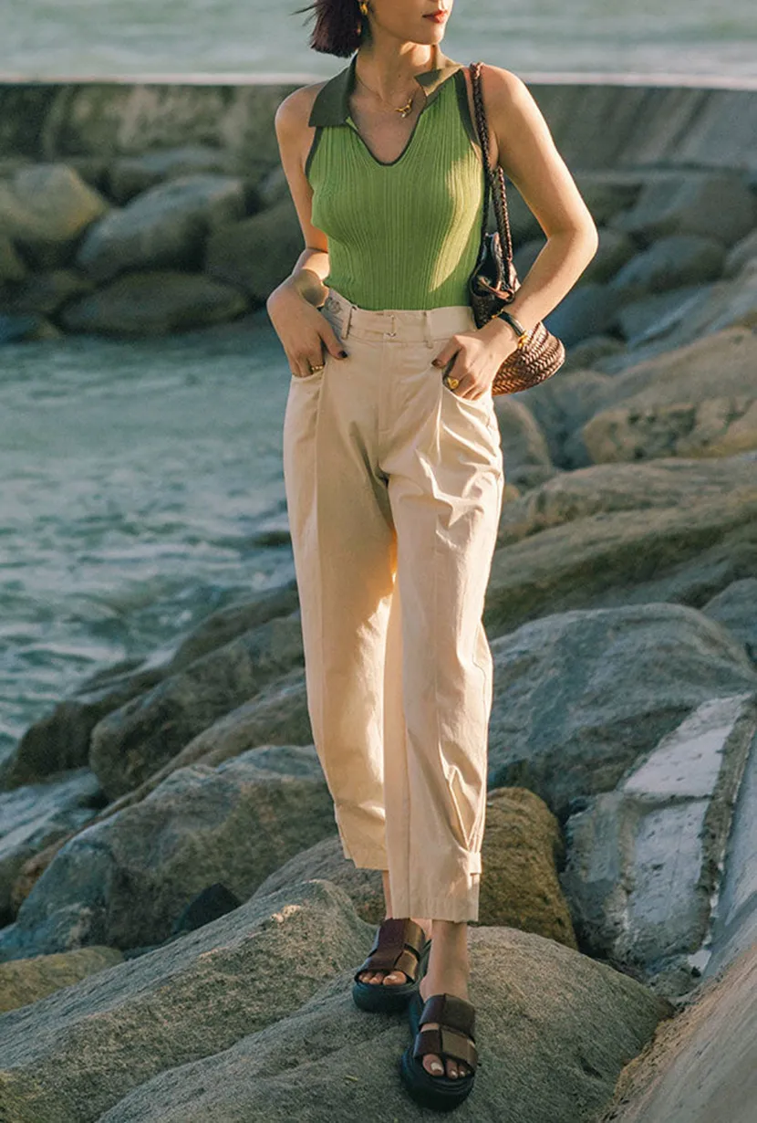 Knit Top - Sage & Matcha