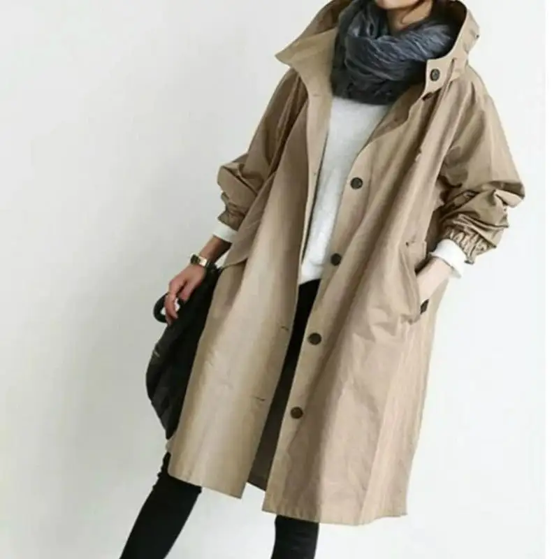Water Resistant Knit Trench Coat