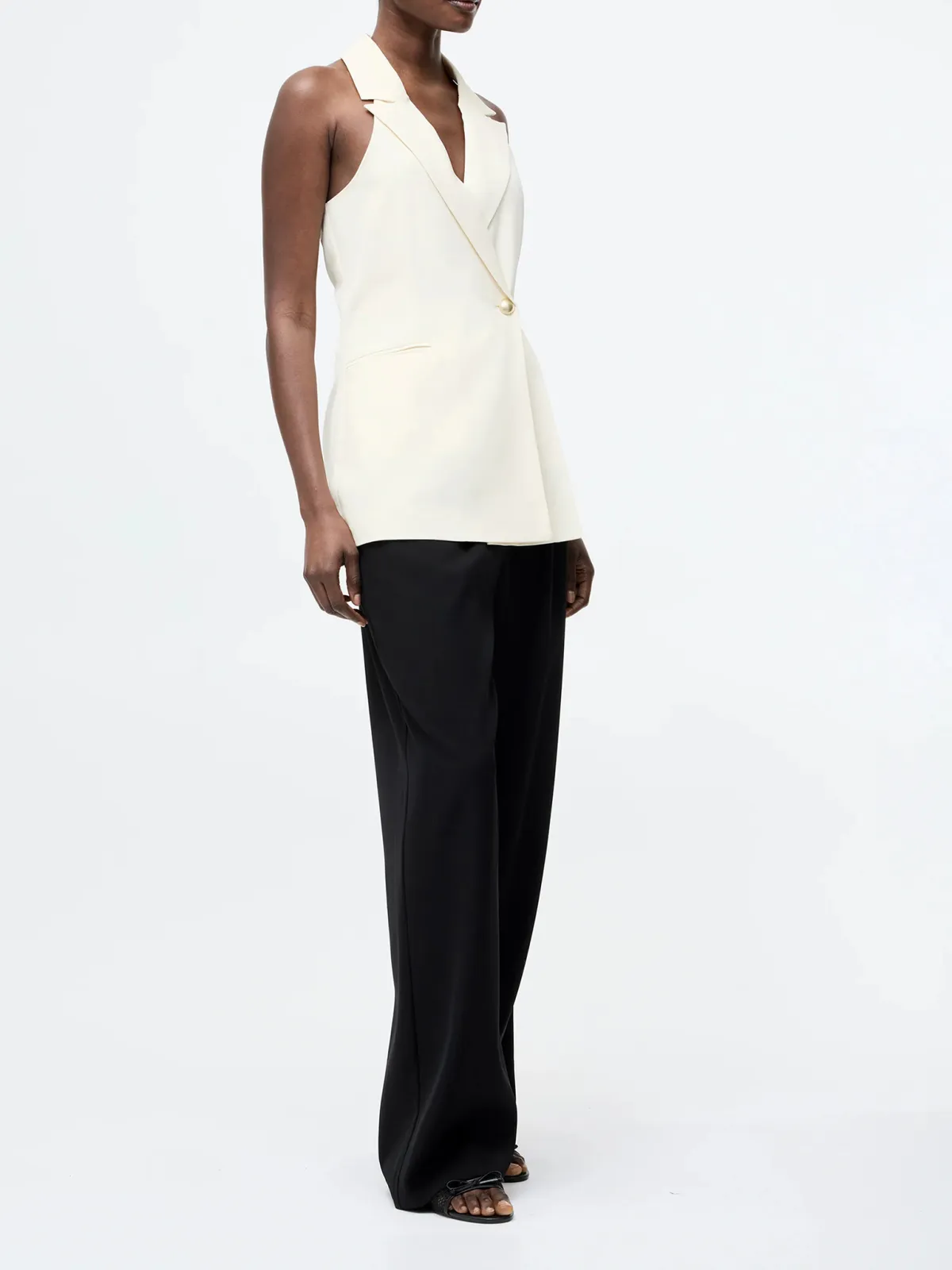 Slim Fit Business Style Sleeveless Vest Jacket