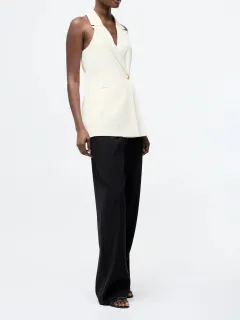 Slim Fit Business Style Sleeveless Vest Jacket
