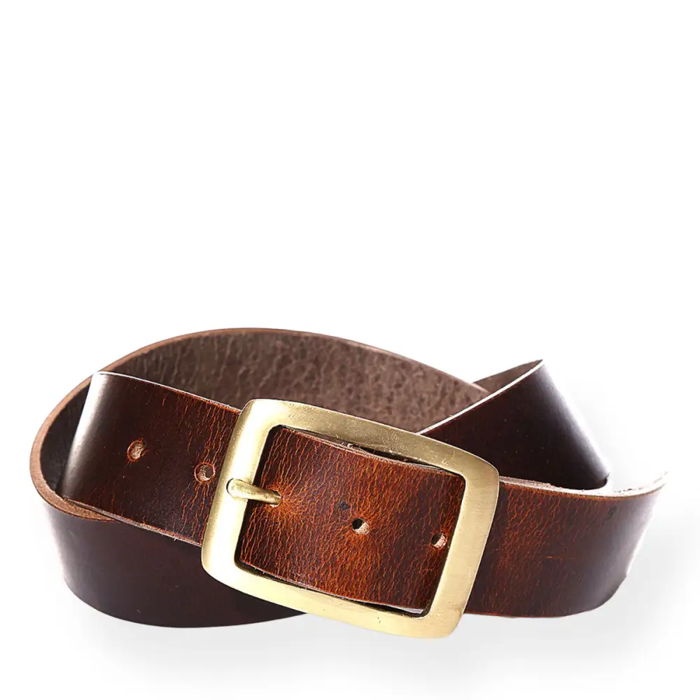 Double Buckle Leather Belt