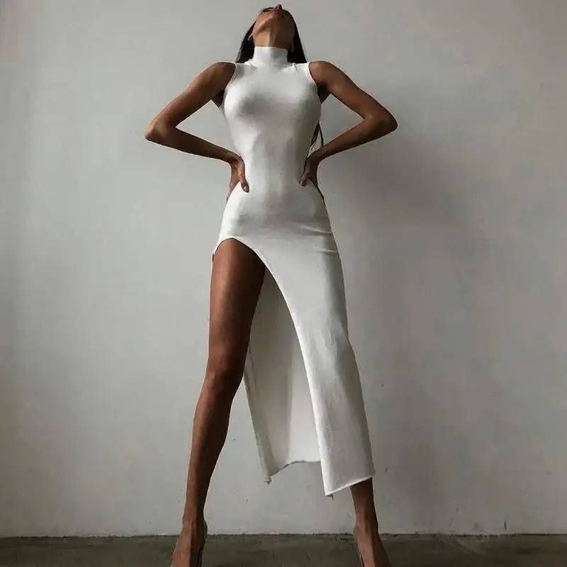 High Split Midi Dress