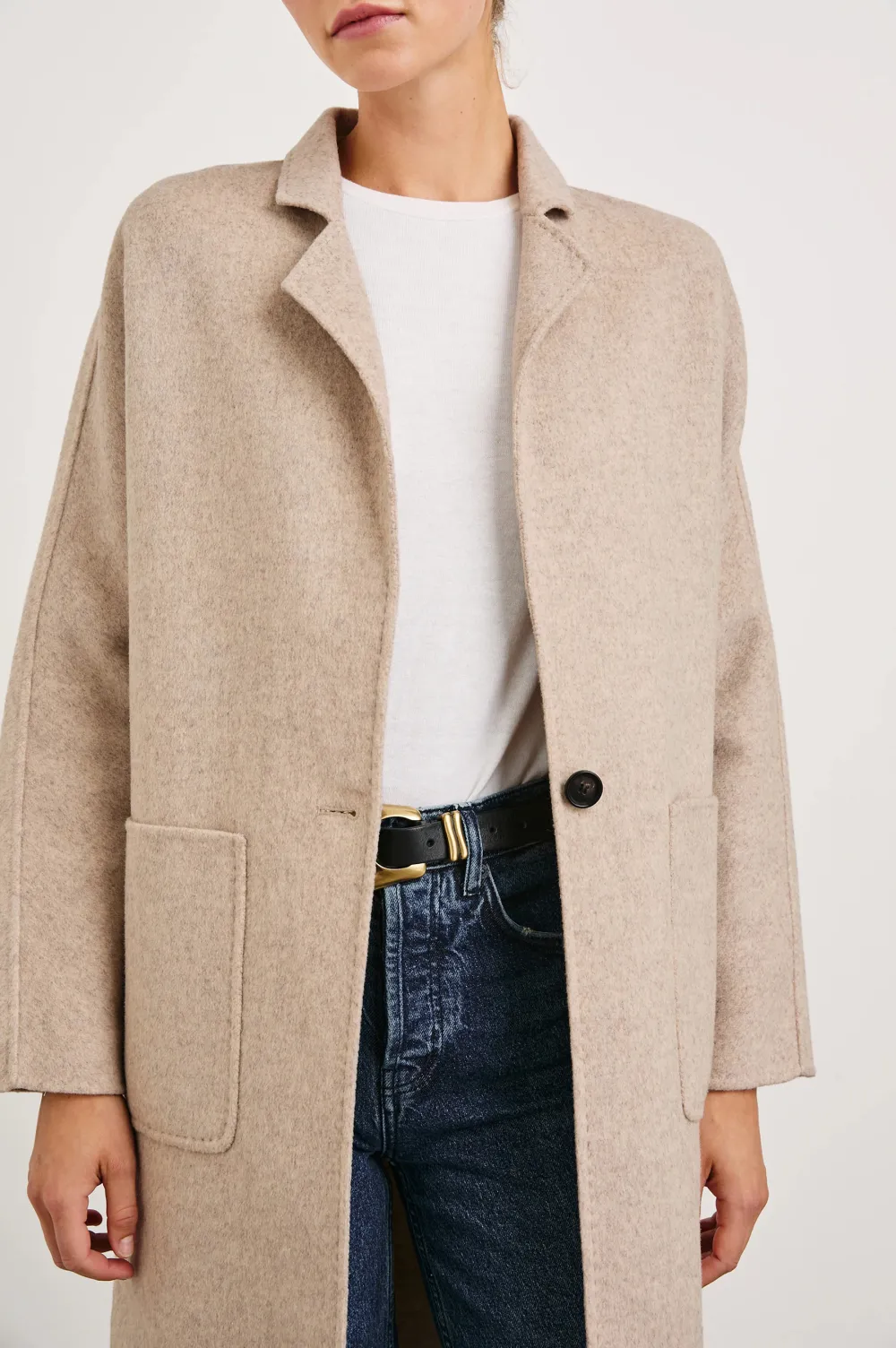 Luxurious Batwing Sleeve Wool Long Coat
