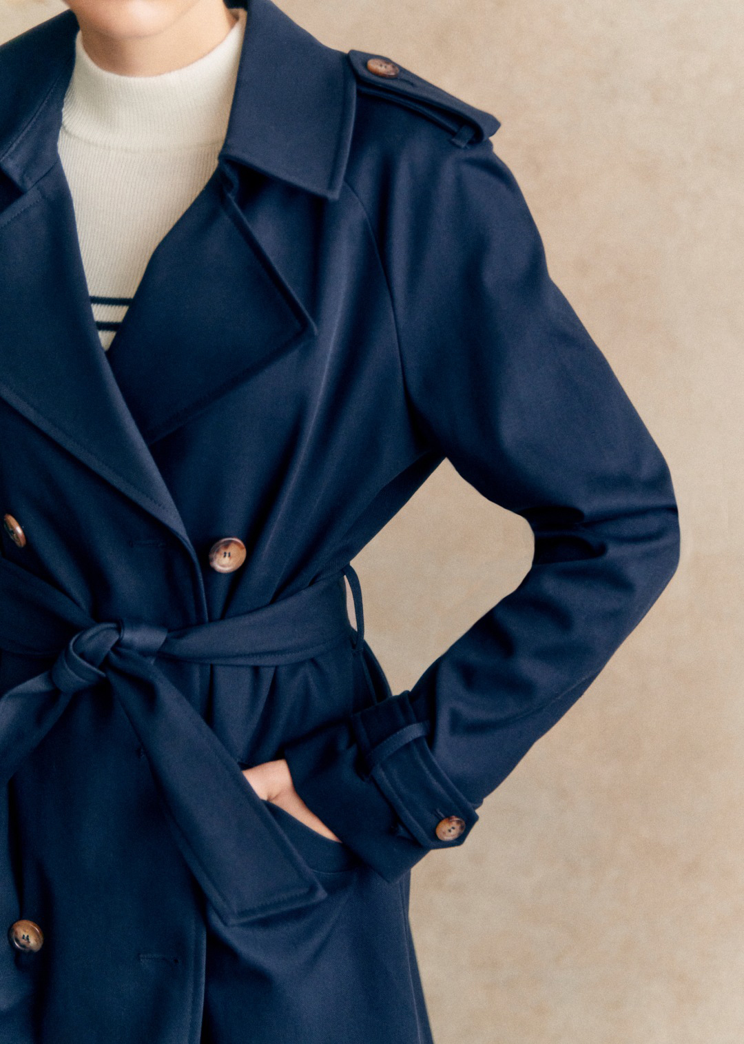 Long Belted Trench Coat