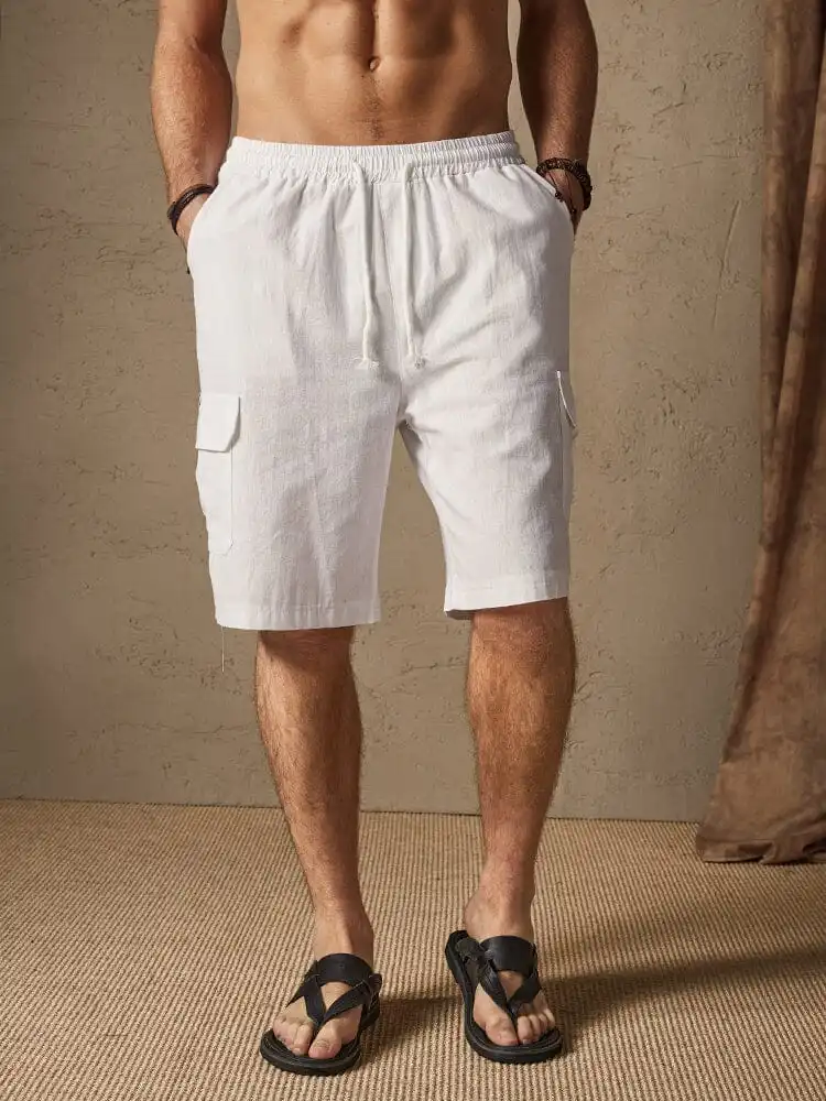 Linen Pocket Drawstring Shorts