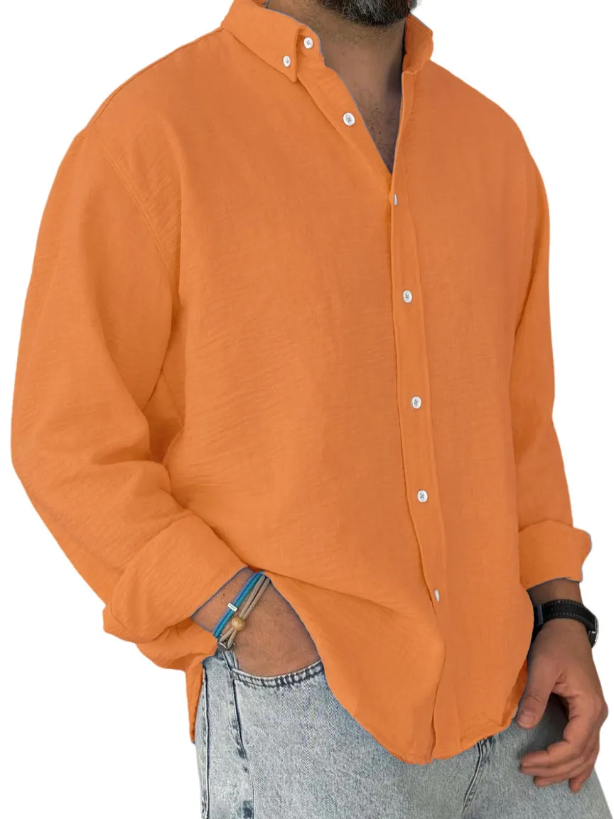 Utility Long Sleeve Open Collar Shirt