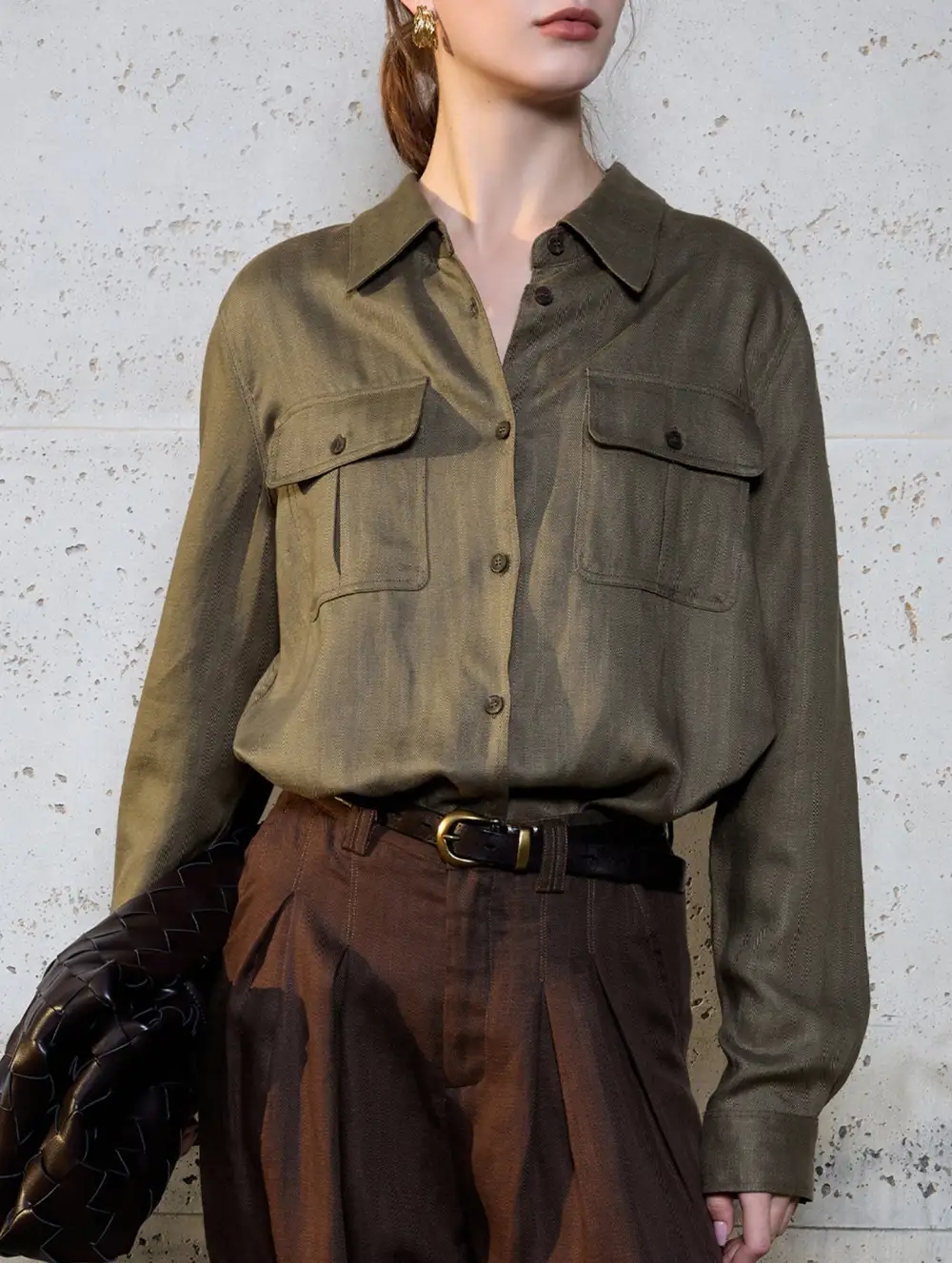 Tencel Linen Utility Pocket Top